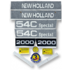 Yan Yazı Takımı New Holland 54C Special 2000 Model 12 Parça  Etiket SETİ